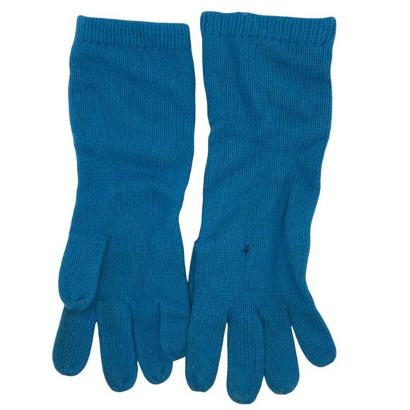 Ann Taylor Blue 100% Cashmere Long Gloves - Picture 3 of 5